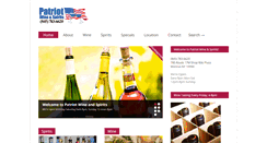 Desktop Screenshot of patriotwineandspirits.com